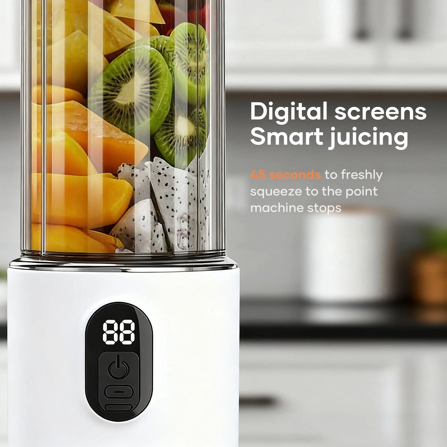 Portable Cordless Blender with 16 Stainless Steel Blades